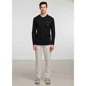 Men's Pyzama With Long Sleeves & Long Pants Nautica