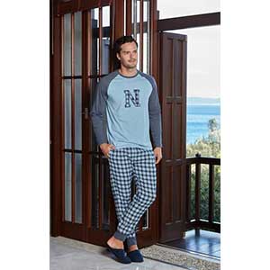 Men's Pyzama With Long Sleeves & Long Pants Nautica