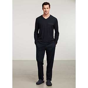 Men's Pyzama With Long Sleeves & Long Pants Nautica