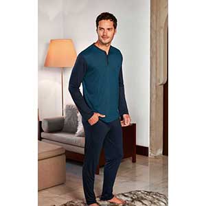 Men's Pyzama With Long Sleeves & Long Pants Nautica