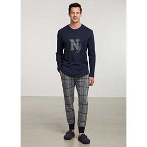 Men's Pyzama With Long Sleeves & Long Pants Nautica