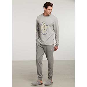 Men's Pyzama With Long Sleeves & Long Pants Nautica