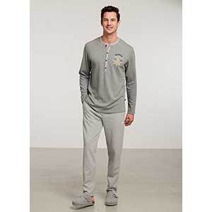 Men's Pyzama With Long Sleeves & Long Pants Nautica