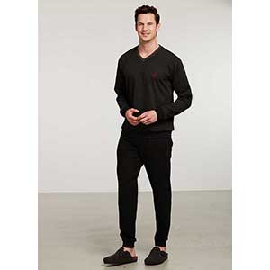 Men's Pyzama With Long Sleeves & Long Pants Nautica