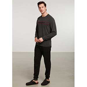 Men's Pyzama With Long Sleeves & Long Pants Nautica