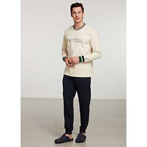 Men's Pyzama With Long Sleeves & Long Pants Nautica