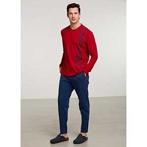 Men's Pyzama With Long Sleeves & Long Pants Nautica