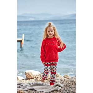 Children Pyjama For Girl With Long Sleeves & Long Pants Nautica