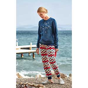 Women's Pyzama With Long Sleeves & Long Pants Nautica