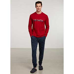 Men's Pyzama With Long Sleeves & Long Pants Nautica