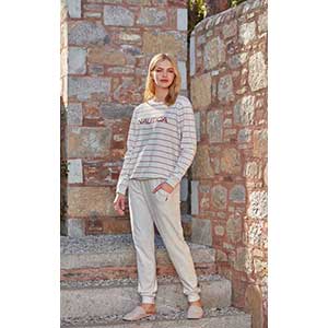 Women's Pyzama With Long Sleeves & Long Pants Nautica