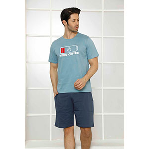 Pyjama Men's Short Sleeve Short Pants Baracuda