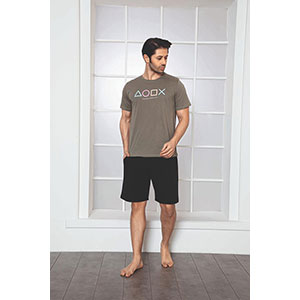 Pyjama Men's Short Sleeve Short Pants Baracuda