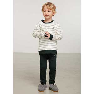 Children Pyzama For Boys With Long Sleeves & Long Pants Nautica