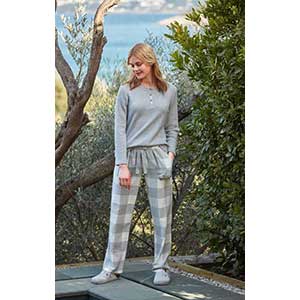 Women's Pyzama With Long Sleeves & Long Pants Nautica