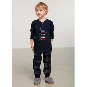 Children Pyzama For Boys With Long Sleeves & Long Pants Nautica