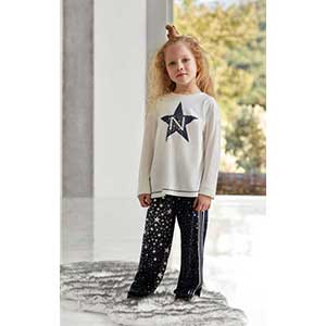 Children Pyjama For Girl With Long Sleeves & Long Pants Nautica