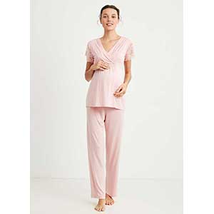 Women's Pyjama With Short Sleeves & Long Pants Catherine's