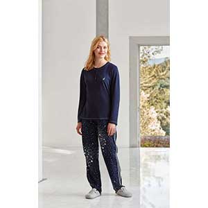 Women's Pyzama With Long Sleeves & Long Pants Nautica