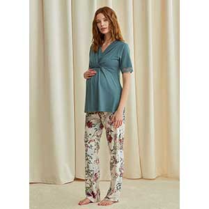 Women's Pyjama With Short Sleeves & Long Pants Catherine's