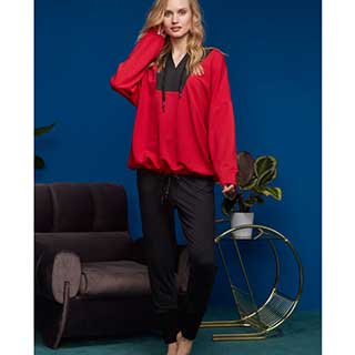 Women's Homewear Set With Long Sleeves & Long Pants Penye Mood