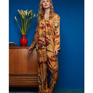 Women's Pyjama With Long Sleeves & Long Pants With Buttons Penye Mood