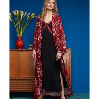 Women's Robe+Nightgown With Long Sleeveι Penye Mood