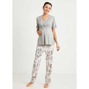 Women's Pyjama With Short Sleeves & Long Pants Catherine's