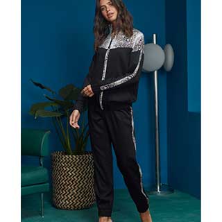 Women's Pyjama+Cardigan With Long Sleeves & Long Pants Penye Mood