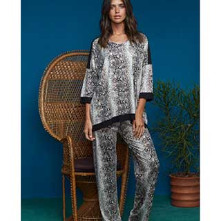 Women's Pyjama With Long Sleeves & Long Pants Penye Mood