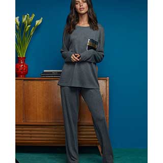 Women's Pyjama With Long Sleeves & Long Pants Penye Mood