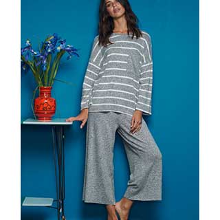 Women's Pyjama With Long Sleeves & Long Pants Penye Mood