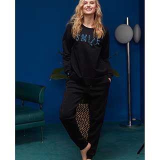 Women's Homewear Set With Long Sleeves & Long Pants Penye Mood