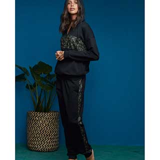 Women's Homewear Set With Long Sleeves & Long Pants Penye Mood