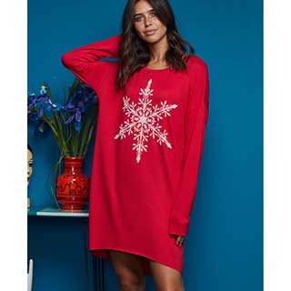 Women's Nightgown With Long Sleeves Penye Mood