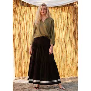 Women's Set Blouse-Skirt With Long Sleeves Penye Mood