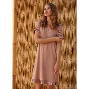Women's Nightgown With Short Sleeves Penye Mood