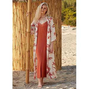 Women's Robe+Nightgown With Long Sleeveι Penye Mood