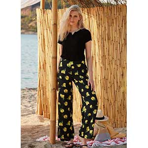 Women's Pyjama With Short Sleeves & Long Pants Penye Mood