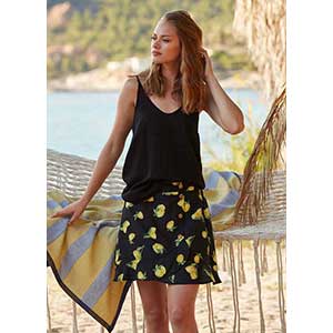 Women's Set Blouse-Skirt With Narrow Strap Penye Mood