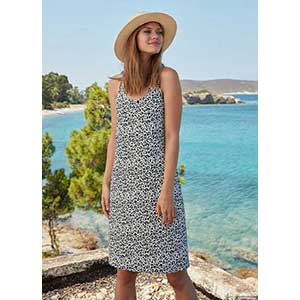 Women's Homewer Dress With Wide Strap Penye Mood