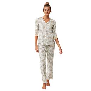 Pyjama Women's Short Sleeve Long Pants Mamy Catherine's