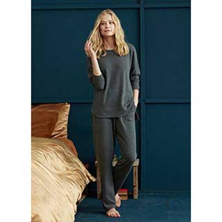 Women's Pyjama With Long Sleeves & Long Pants Penye Mood