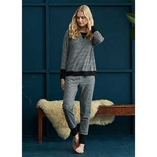 Women's Pyjama With Long Sleeves & Long Pants Penye Mood