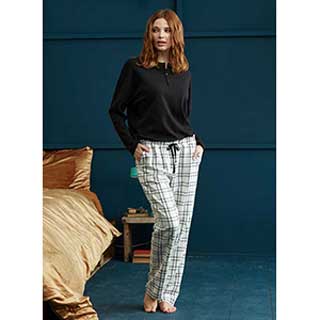 Women's Pyjama With Long Sleeves & Long Pants Penye Mood