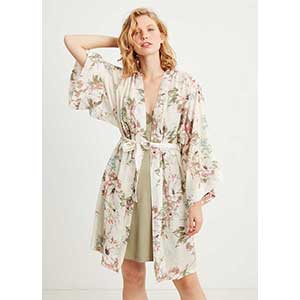 Women's Robe+Nightgown With Long Sleeves Penye Mood