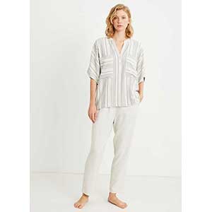 Women's Pyjama With Short Sleeves & Long Pants Penye Mood