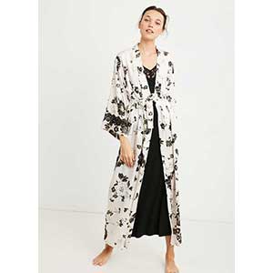Women's Robe+Nightgown With Long Sleeves Penye Mood