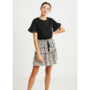 Women's Homewear Skirt Shirt With Short Sleeves Penye Mood