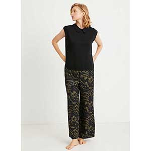 Women's Pyjama With Short Sleeves & Long Pants Penye Mood